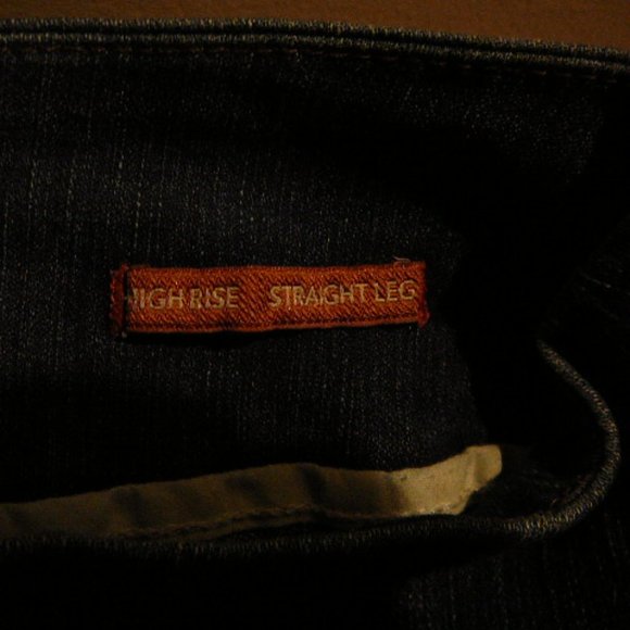 Women's Jag Pull On High Rise Straight Leg Med Wash Blue Jeans-Size 8S Short - Picture 8 of 8